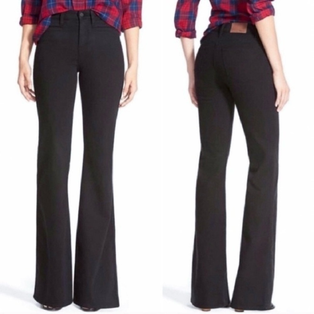 Madewell Flea Market Black Denim Flare Jeans Sz 32 Women